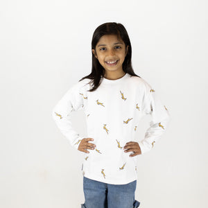 Official Springboks Kids White Fleece Sweatshirt - Warm Rugby Spirit Gear