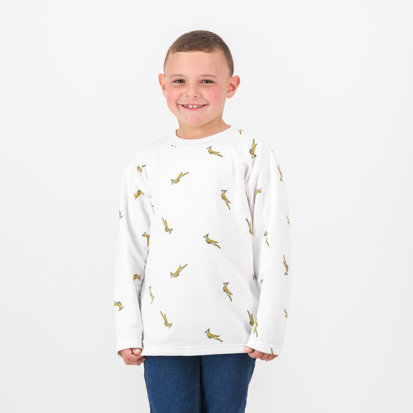 Springboks Kids Bokkies White Fleece Sweatshirt: Cozy, Warm Rugby Fan Gear