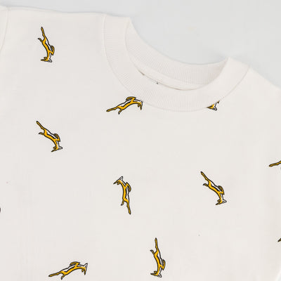 Springboks Kids Bokkies White Fleece Sweatshirt: Cozy, Warm Rugby Fan Gear