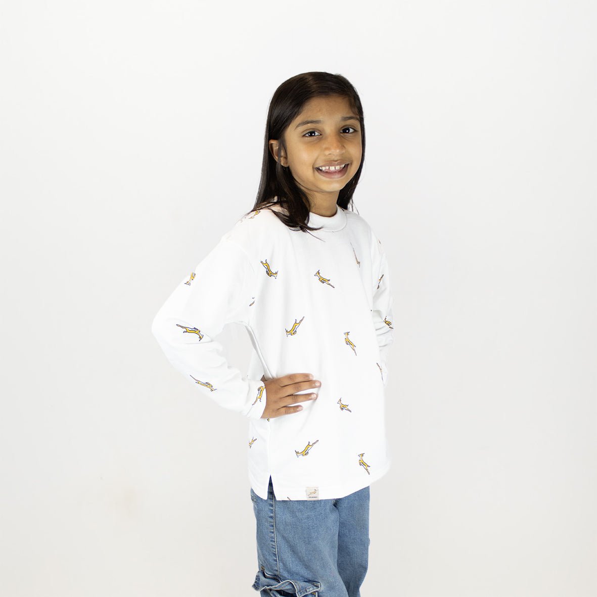 Official Springboks Kids White Fleece Sweatshirt - Warm Rugby Spirit Gear