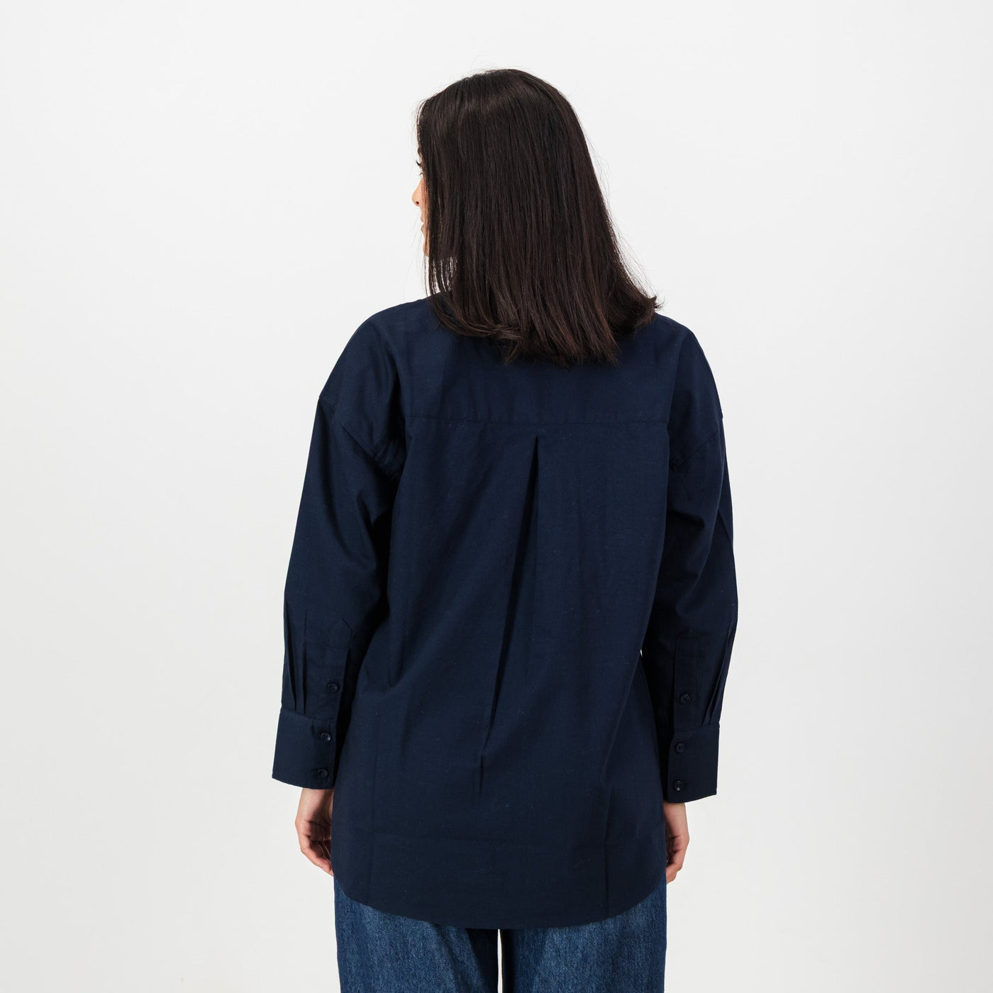 Classic Navy Springboks Ladies Oxford Shirt: Relaxed Fit, Versatile Style, Premium Comfort