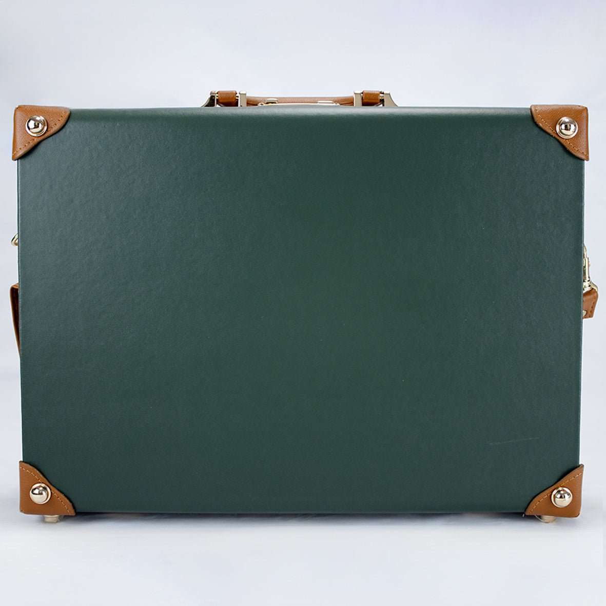 Premium Springboks Hard Shell Laptop Bag - Vintage Green PU Leather
