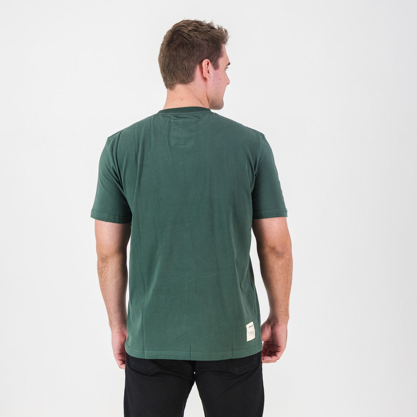 Premium Springboks Embroidered Cotton Crew Tee - OS Green Heritage Style