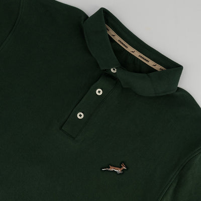 Springboks Heritage Green Polo: Classic Fit, Heavyweight Cotton, Small Badge