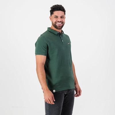 Springboks Heritage Green Polo: Classic Fit, Heavyweight Cotton, Small Badge