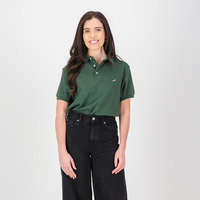 Springboks Heritage Green Polo: Classic Fit, Heavyweight Cotton, Small Badge
