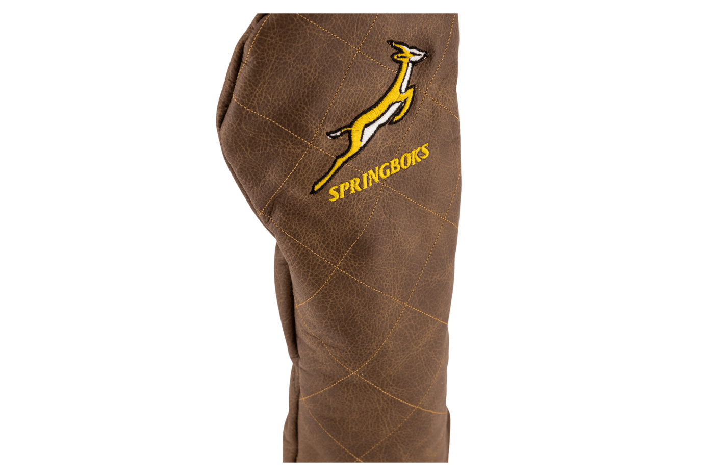 Premium Springboks Dark Brown Leather Golf Club Cover Driver Fairway Protection