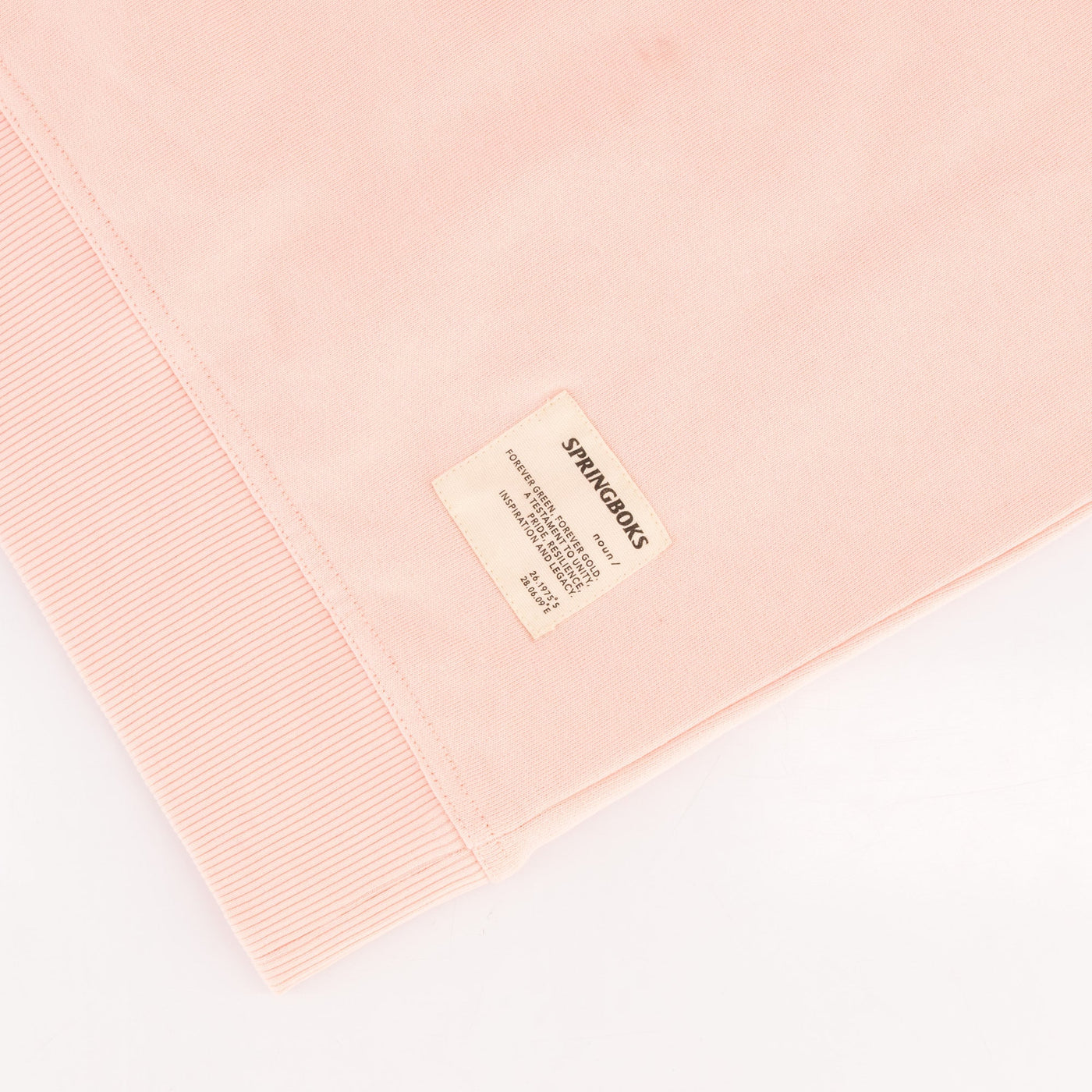 Springboks Ladies Rose Quartz Metal Rivet Crew Sweatshirt - Soft French Terry