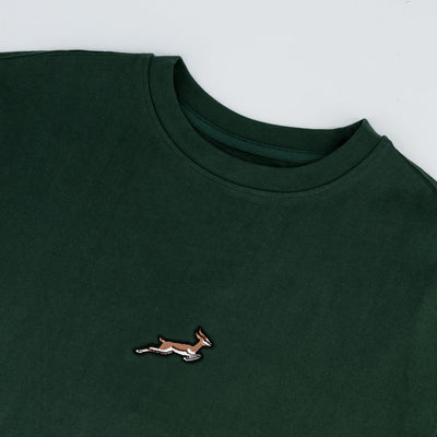 Premium Springboks National Badge Boxy Crew Tee - Ultra-Soft Heavyweight Cotton