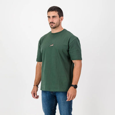 Premium Springboks National Badge Boxy Crew Tee - Ultra-Soft Heavyweight Cotton