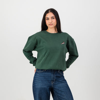 Springboks Rugby National Badge Crew Neck Sweatshirt - OS Green Comfort