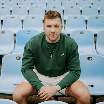 Springboks Rugby National Badge Crew Neck Sweatshirt - OS Green Comfort