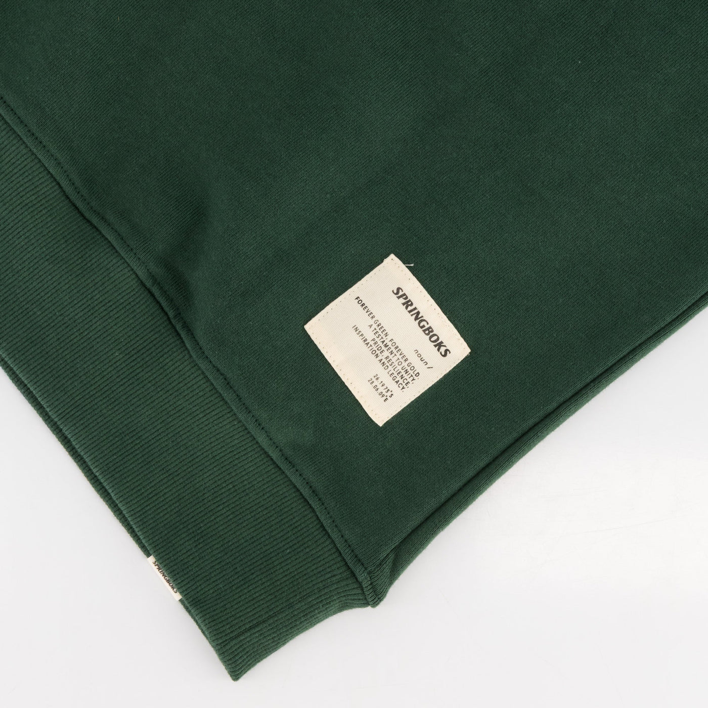 Springboks Rugby National Badge Crew Neck Sweatshirt - OS Green Comfort