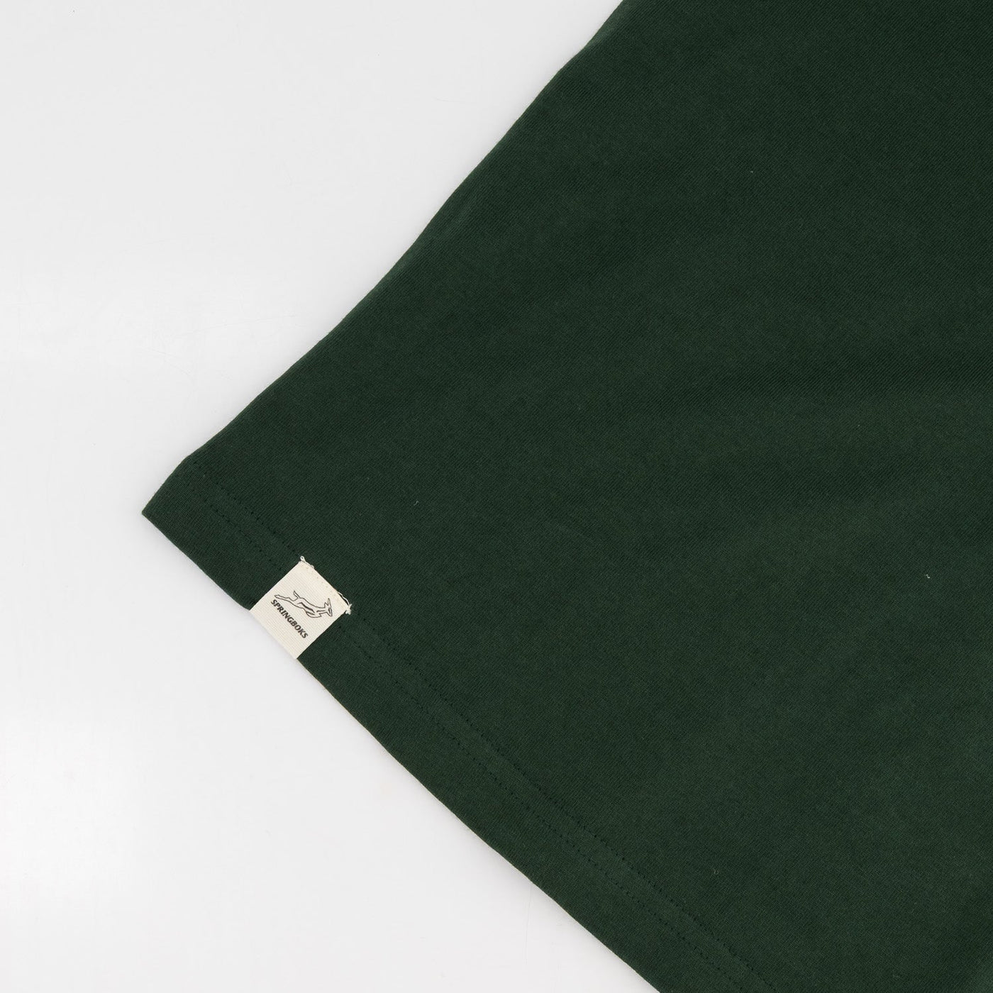 Springboks Rugby Pop Badge Boxy Crew Tee, Heavy Cotton, Loose Fit, OS Green