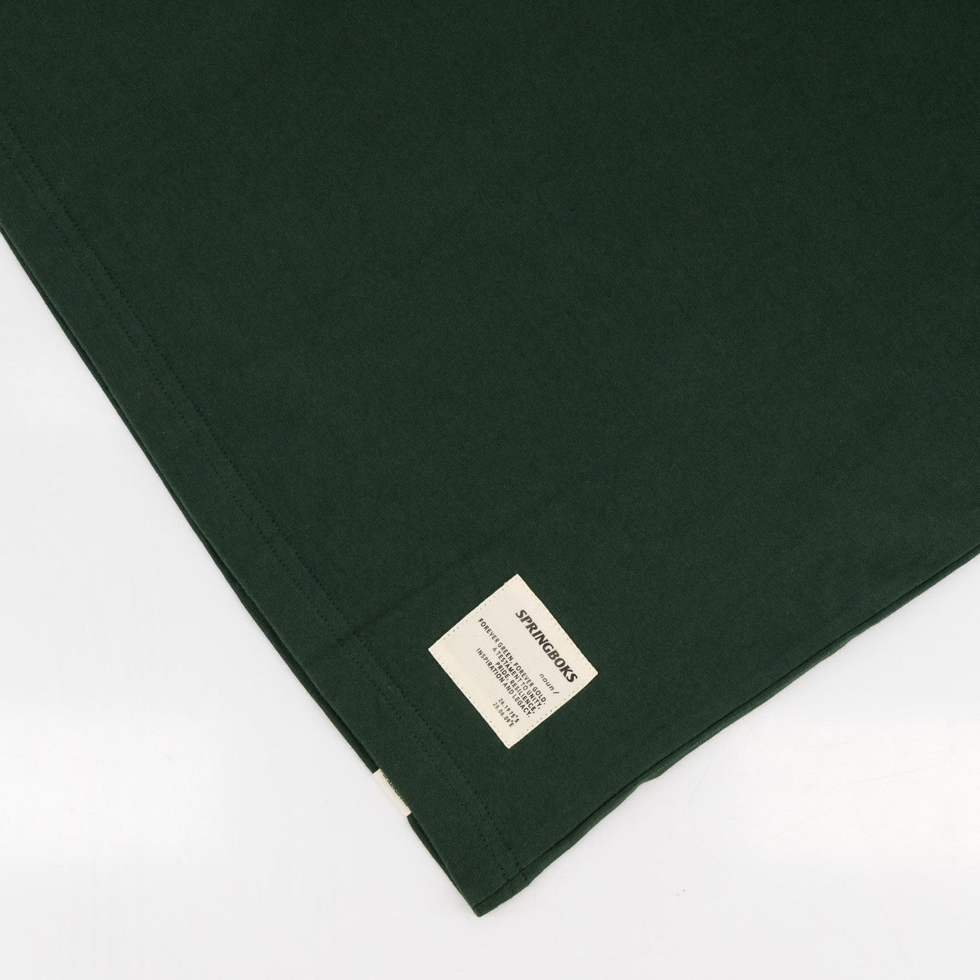 Springboks Rugby Pop Badge Boxy Crew Tee, Heavy Cotton, Loose Fit, OS Green