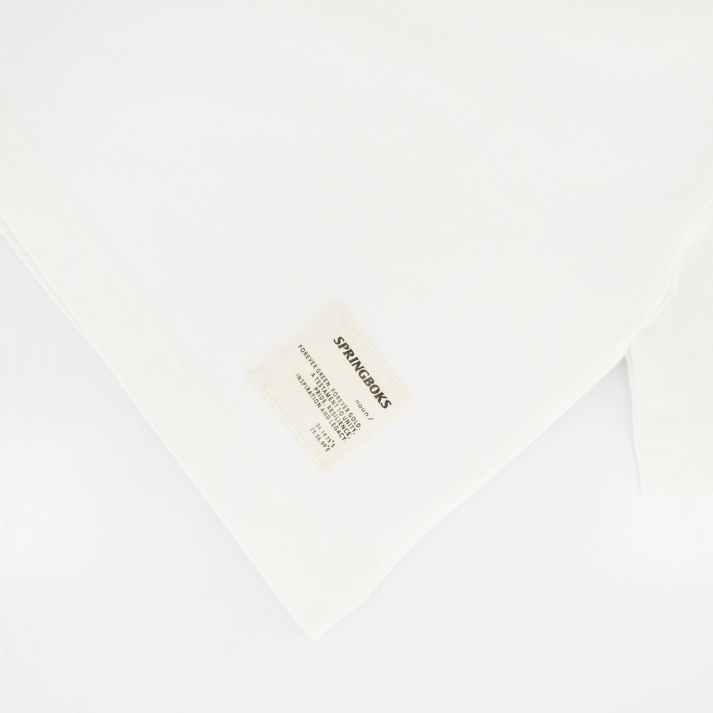 Springboks Ladies Boxy Crew Tee: White Cropped Cotton Rugby Fan Top