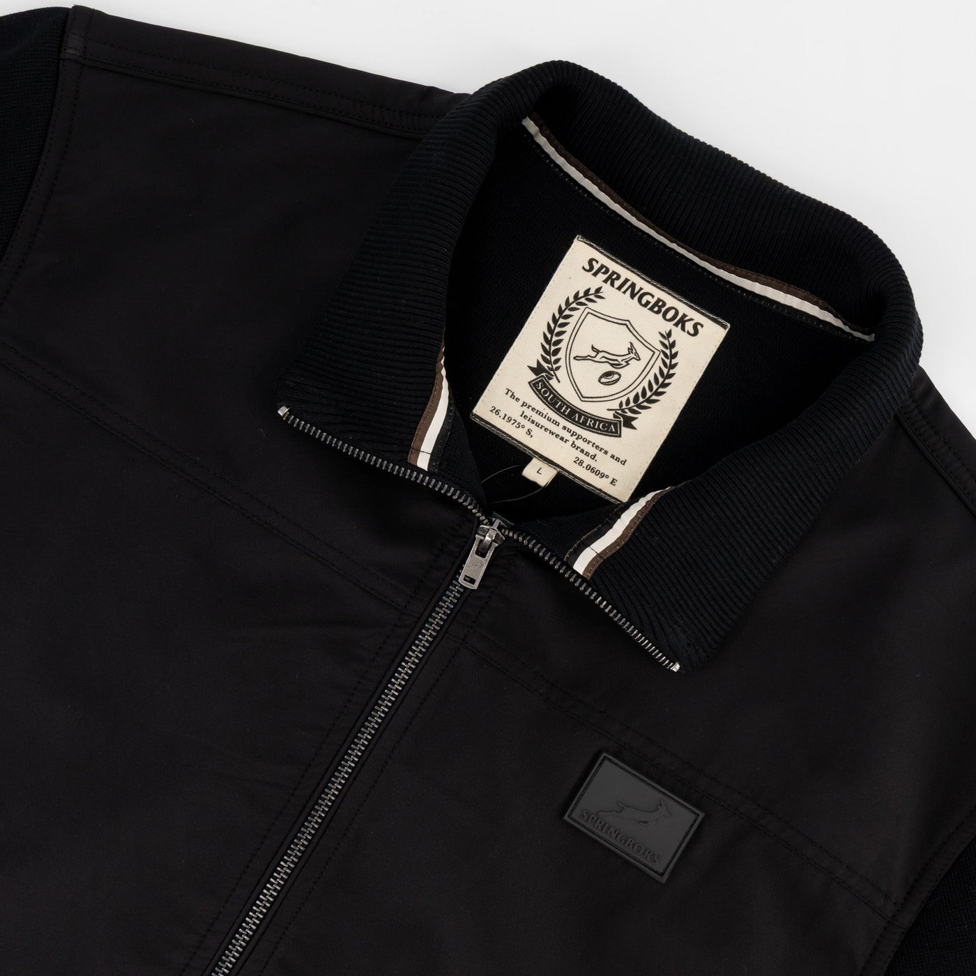 Springboks Black Premium Soft Shell Jacket: Wind-Resistant, Flexible, Ultimate Fan Gear