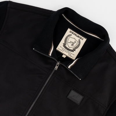 Springboks Black Premium Soft Shell Jacket: Wind-Resistant, Flexible, Ultimate Fan Gear