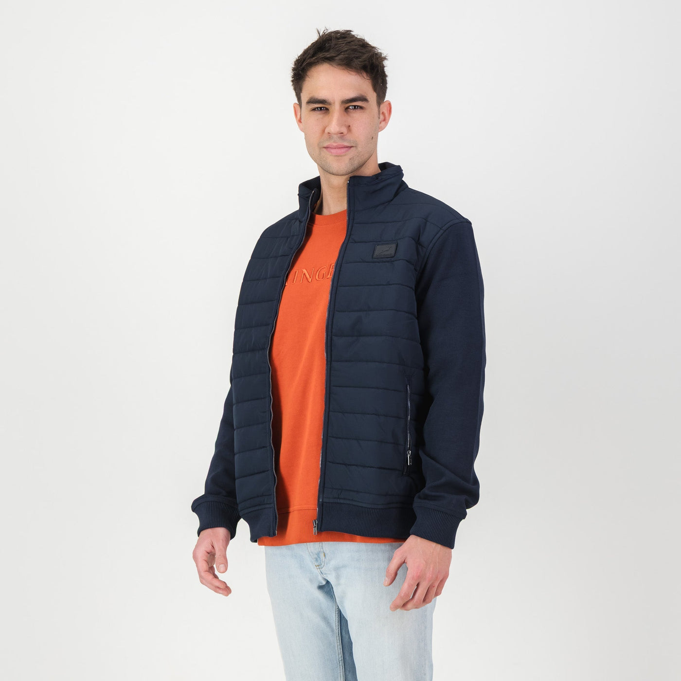 Official Springboks Navy Quilted Knit Shell Jacket: Warm, Durable, Performance-Ready Fan Gear