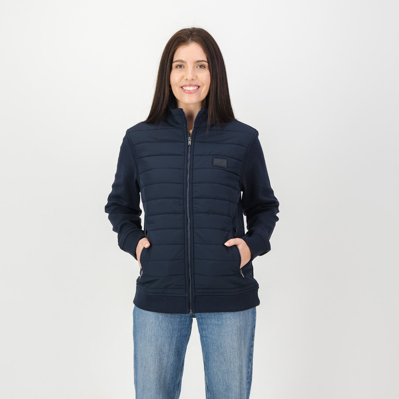 Official Springboks Navy Quilted Knit Shell Jacket: Warm, Durable, Performance-Ready Fan Gear