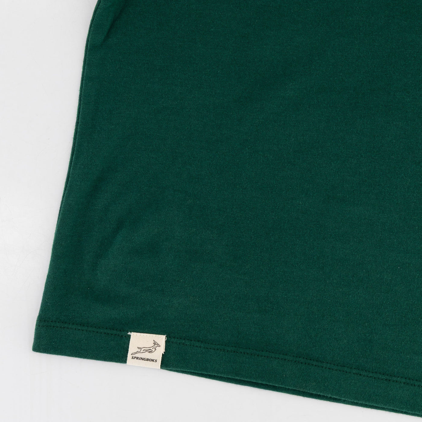 Official Springboks Women's Green Ringer Crop Crew Neck Rugby Tee Top