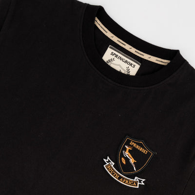 Springboks Shield Badge Regular Crew Neck Tee: Soft Cotton Fan Apparel