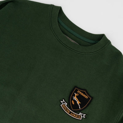 Official Springboks Shield Crew Sweat - Heavyweight Cotton French Terry