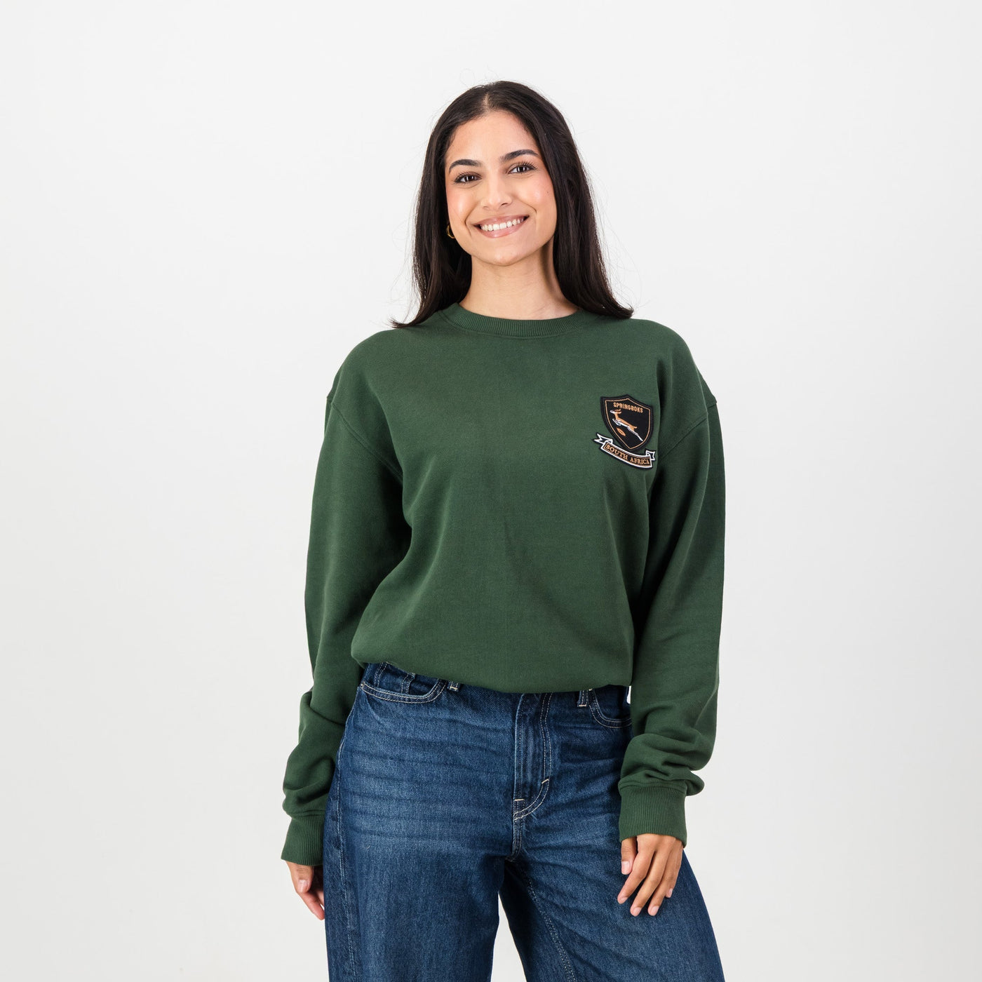 Official Springboks Shield Crew Sweat - Heavyweight Cotton French Terry