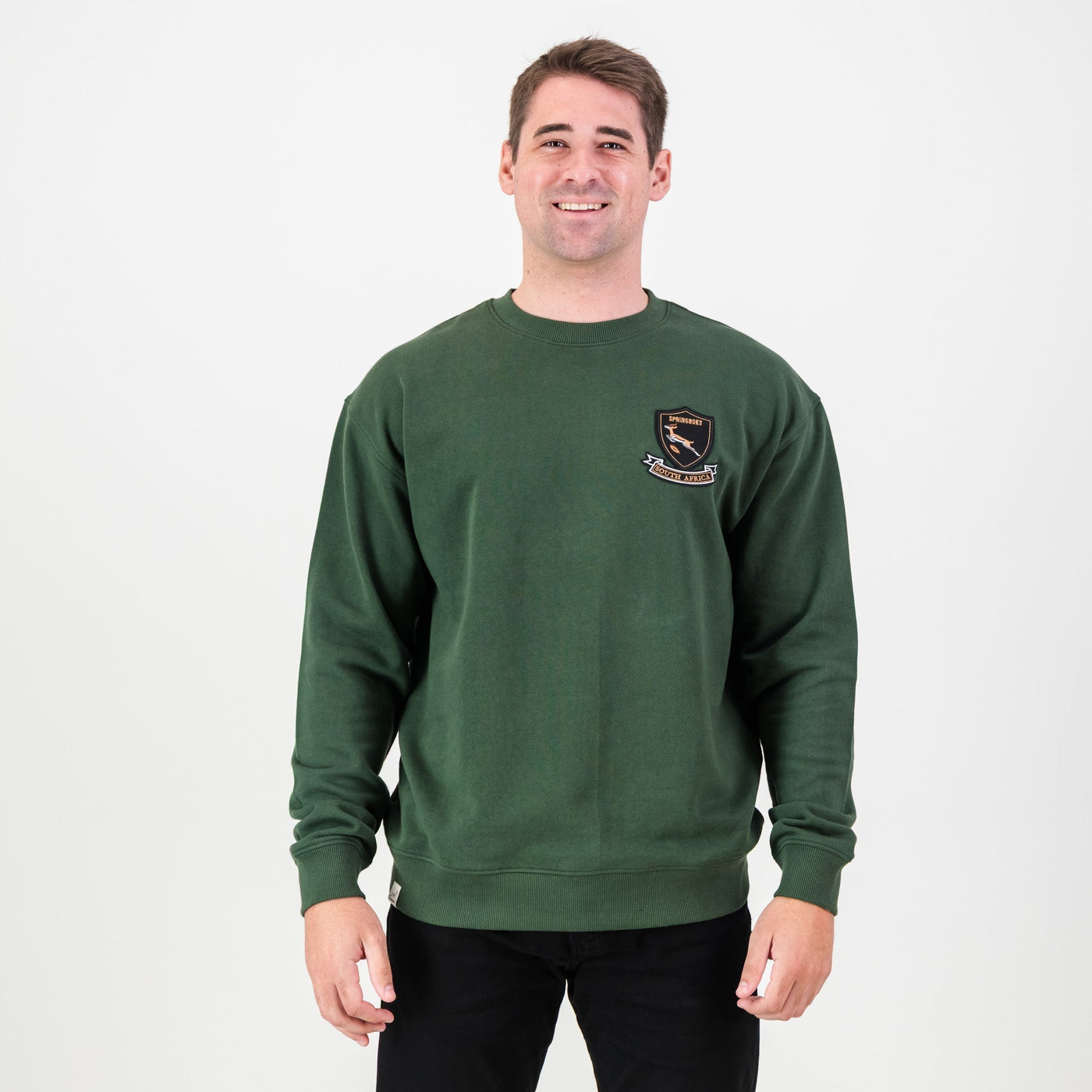 Official Springboks Shield Crew Sweat - Heavyweight Cotton French Terry