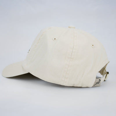 Springboks Shield Dad Cap - Ivory Cotton Twill Adjustable Rugby Fan Hat