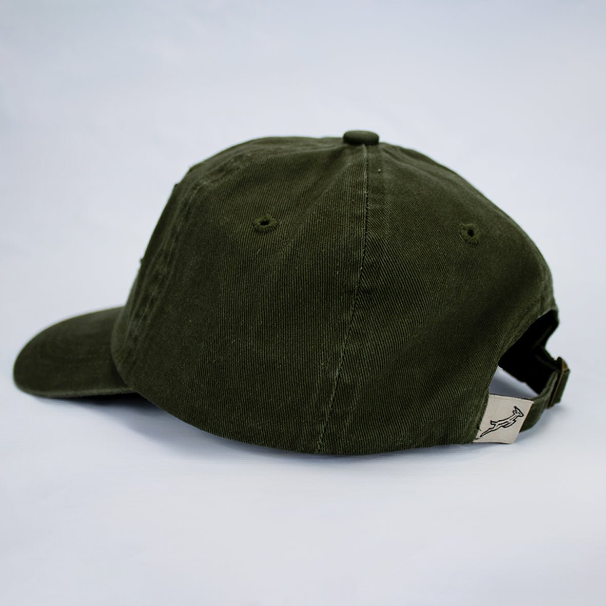 Springboks Rugby Shield Dad Cap: Military Olive Cotton Twill Adjustable Hat