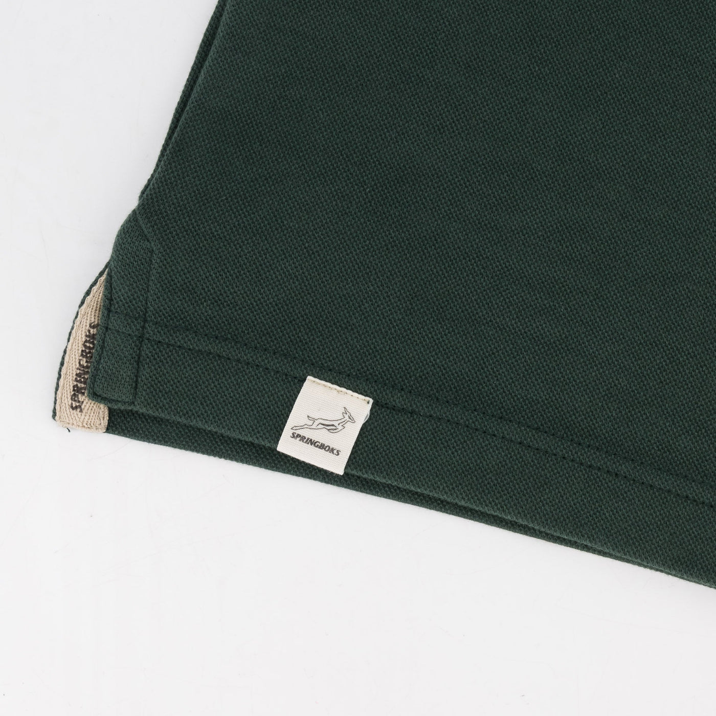 Springboks Shield Polo: Classic Green 100% Cotton Pique Rugby Fan Shirt