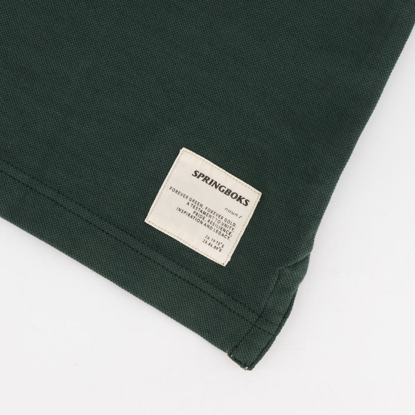 Springboks Shield Polo: Classic Green 100% Cotton Pique Rugby Fan Shirt