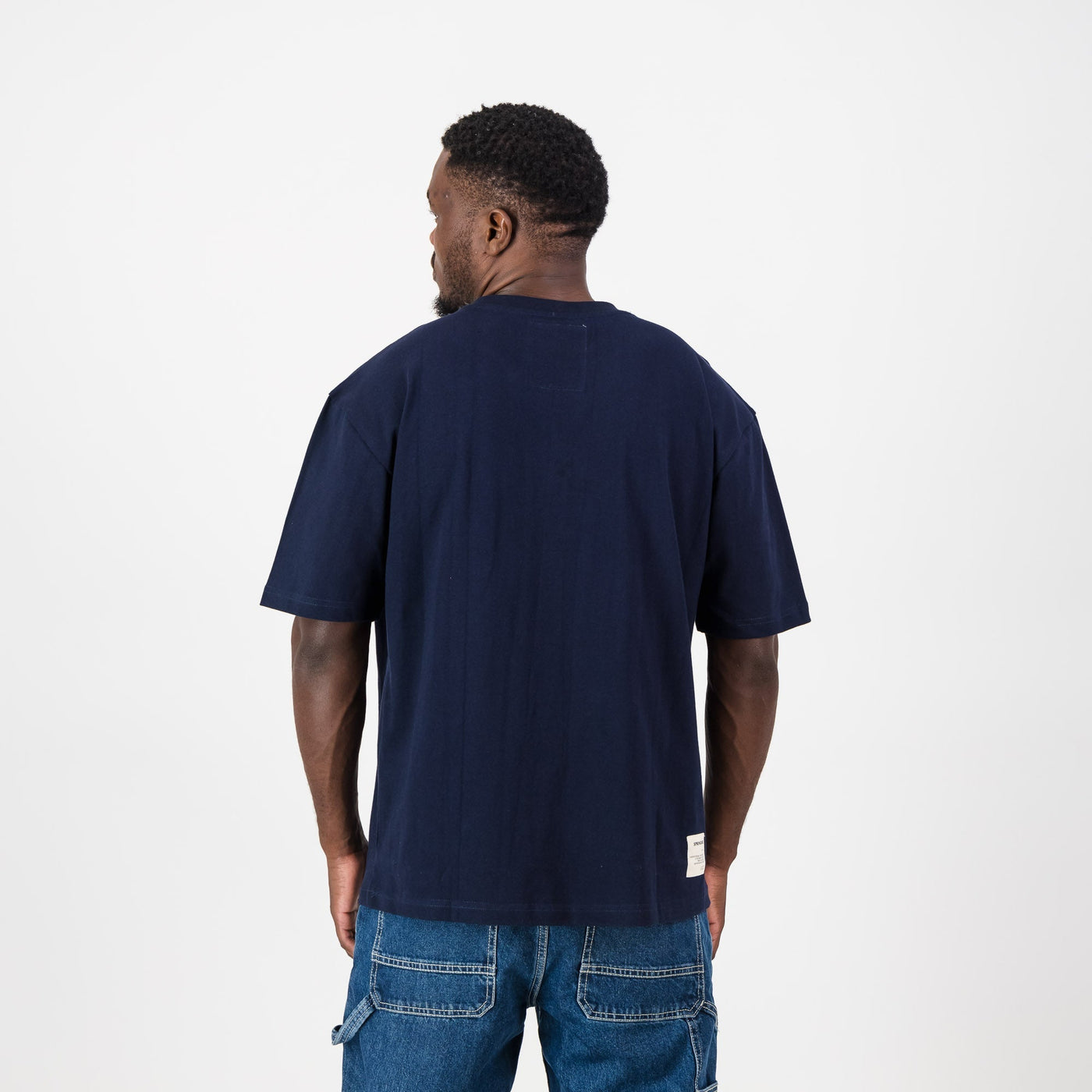 Navy Springboks Small Logo Boxy Tee V2 - Premium Cotton Fan Shirt