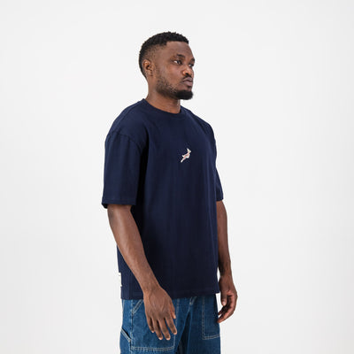 Navy Springboks Small Logo Boxy Tee V2 - Premium Cotton Fan Shirt