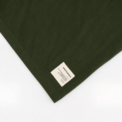 Springboks Men's Military Olive Premium Cotton Crew Neck T-Shirt - Embroidered Shield