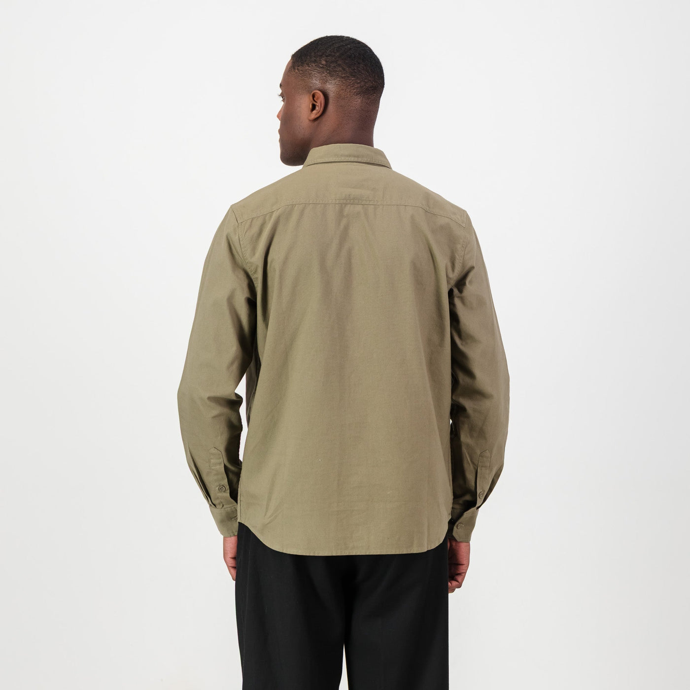 Springboks Classic Tailored Taupe Oxford Shirt: Premium Cotton, Long Sleeve, Durable Style