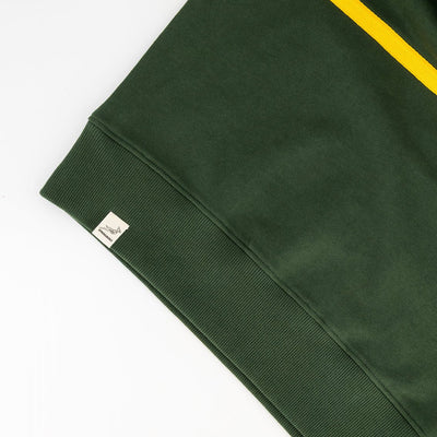 Premium Springboks Twill Hoop Quarter-Zip Sweatshirt, Heavyweight French Terry, OS Green