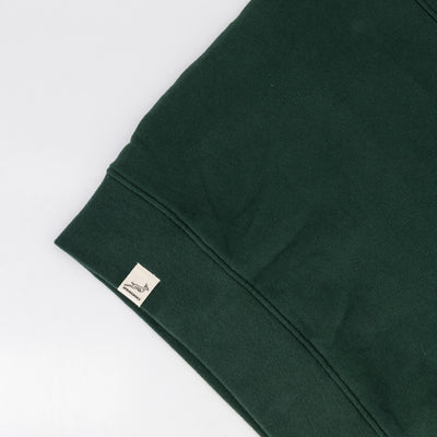 Springboks Rugby Fan Quarter Zip Sweatshirt - OS Green Heavyweight Cotton