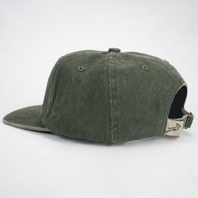 Official Springboks Rugby Fan Cap: Distressed Military Olive, Adjustable Cotton Twill