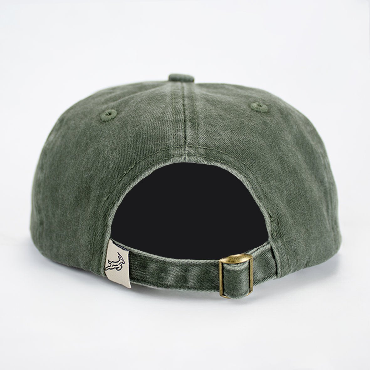 Official Springboks Rugby Fan Cap: Distressed Military Olive, Adjustable Cotton Twill