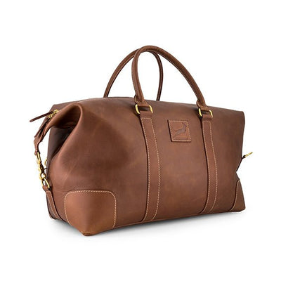 Premium Genuine Leather Springboks Weekender Duffle Bag - Durable Travel Holdall