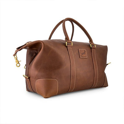 Premium Genuine Leather Springboks Weekender Duffle Bag - Durable Travel Holdall