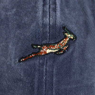 Official Springboks Winter Rugby Pop Badge Dad Cap - Navy Blue Cotton Twill