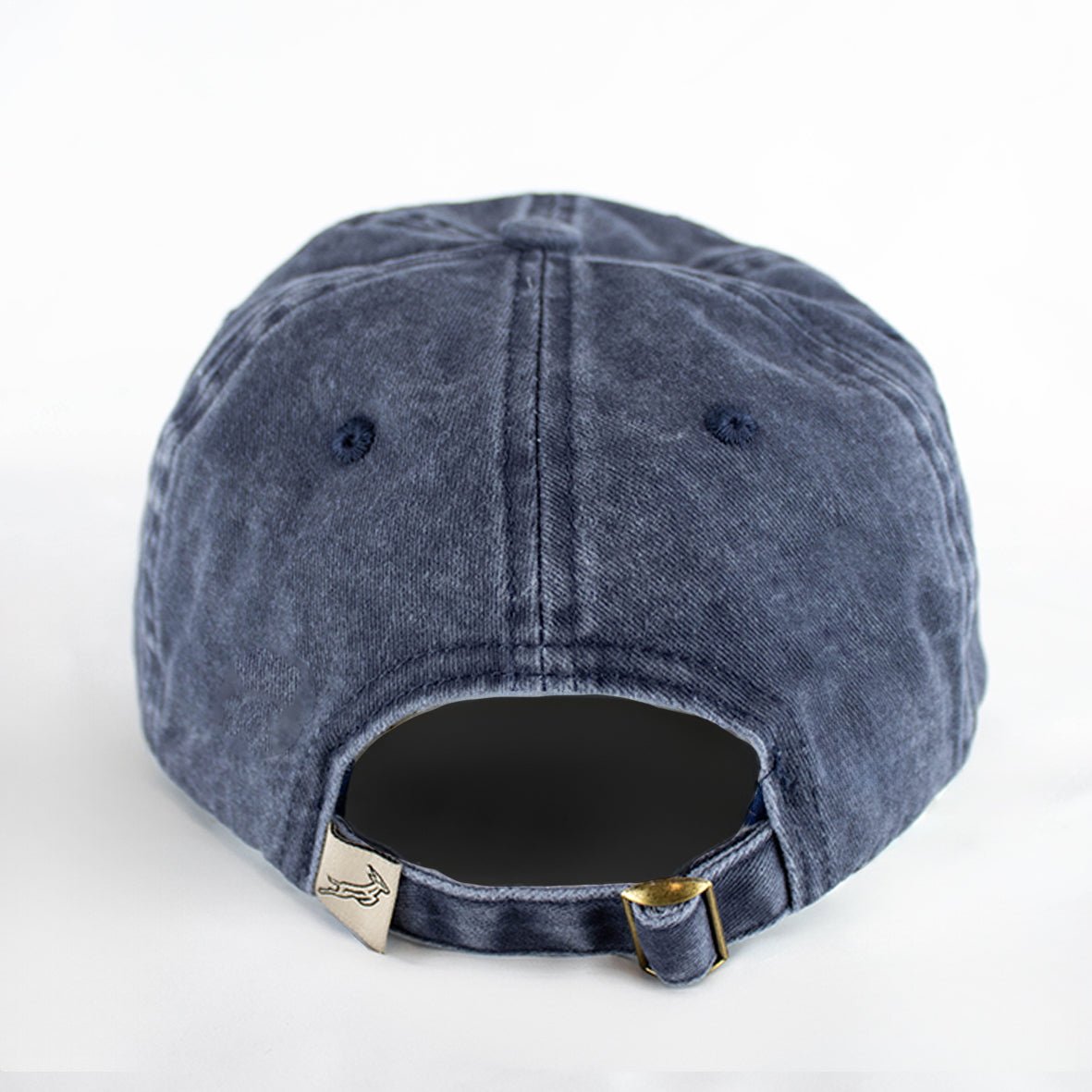 Official Springboks Winter Rugby Pop Badge Dad Cap - Navy Blue Cotton Twill