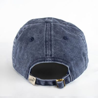 Official Springboks Winter Rugby Pop Badge Dad Cap - Navy Blue Cotton Twill