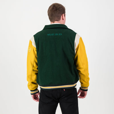 Springboks Wool Bomber Jacket: Premium Varsity Rugby Fan Apparel with Iconic Crest