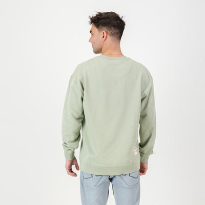 Springboks Desert Sage Crew Sweatshirt - Premium Cotton French Terry Rugby Fanwear