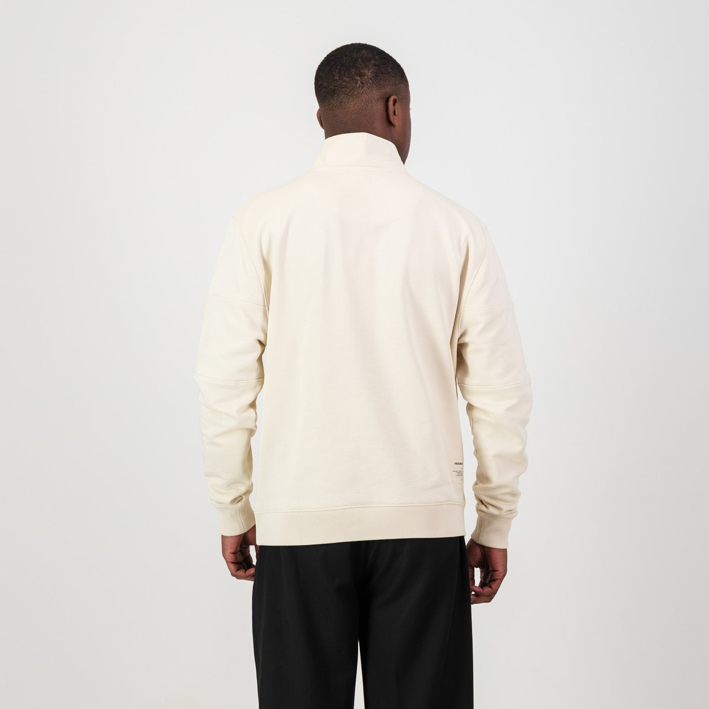 Springboks Wordmark Quarter Zip Sweatshirt: Premium Ivory French Terry Comfort