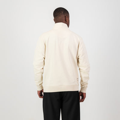 Springboks Wordmark Quarter Zip Sweatshirt: Premium Ivory French Terry Comfort